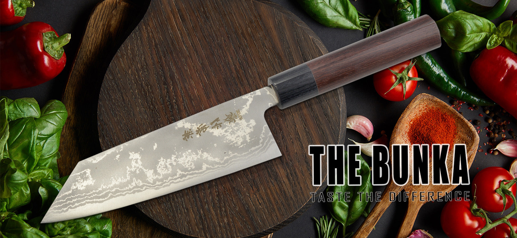 A japanese kitchen knife called the bunka