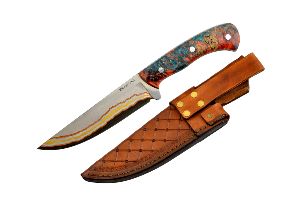 Custom Cu-Mai 52100 Stabilized Wood-2 Hunting Knife 160mm