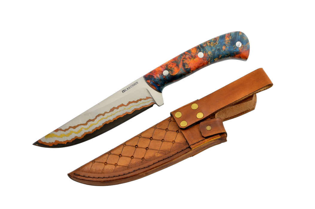 Custom Cu-Mai 52100 Stabilized Wood-4 Hunting Knife 160mm