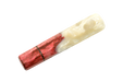 The Custom Wa-Handle #603 - 140mm (Standard) by Made in Turkey features a marbled body with deep red blending into pearly white, separated by a thin black band, echoing the look of a premium knife handle.