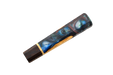 The Custom Wa-Handle #616 - 141mm (Standard) by Made in Turkey features dark brown and light wood with a glossy blue, green, and silver resin swirl—perfect for pairing with an epoxy knife handle—displayed on a plain white background.
