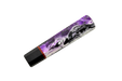 The Custom Wa-Handle #624 - 133mm (Standard) by Made in Turkey features a rectangular marbled design in purple, white, and black, with a thin brown stripe and solid black end, shown on a white background.