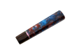 The Custom Wa-Handle #626 - 142mm (Standard) by Made in Turkey features a rectangular design with one half in dark wood and the other half in glossy, marbled blue, red, and white epoxy, shown against a plain white background.
