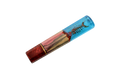 The Custom Wa-Handle #636 - 141mm (Standard) by Made in Turkey showcases red and gold wood with clear blue resin, featuring a detailed miniature lobster—ideal for turning projects or as inspiration for a unique knife handle.