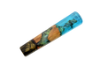 The Custom Wa-Handle #639 - 145mm (Large) by Made in Turkey features layered blue and gold resin with embedded wood, inspired by custom knife handle art, showcased on a plain white background.