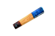 The Made in Turkey Custom Wa-Handle #644 (134mm, Standard) features a handcrafted olive wood center, blue epoxy resin at one end, and marbled red & black resin at the other, set against a white background.