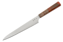 Hatsukokoro 1K6 Custom Red Epoxy Bread Knife 240mm