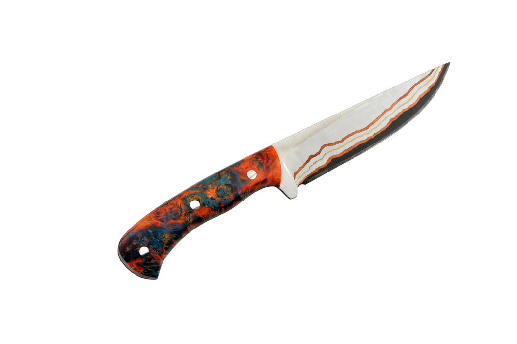 Custom Cu-Mai 52100 Stabilized Wood-2 Hunting Knife 160mm