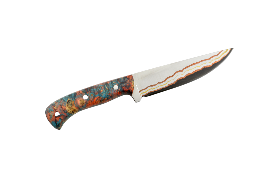 Custom Cu-Mai 52100 Stabilized Wood-3 Hunting Knife 160mm