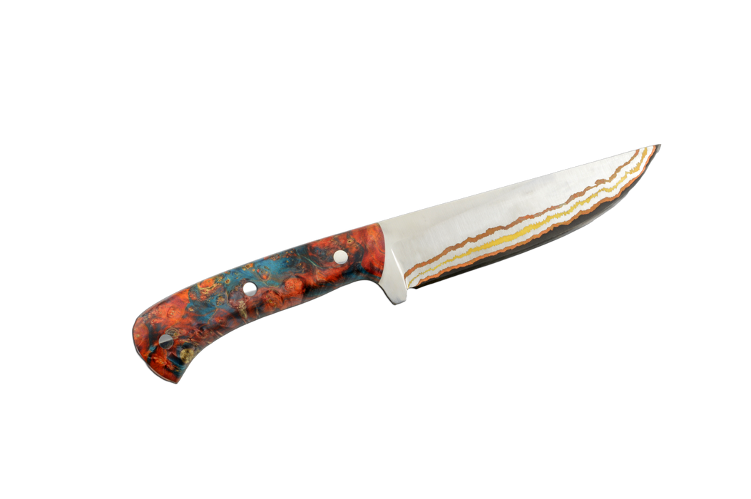 Custom Cu-Mai 52100 Stabilized Wood-4 Hunting Knife 160mm