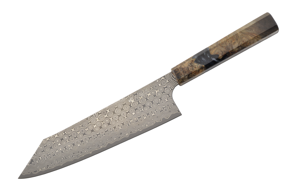 Nigara SG2 Anmon Damascus Stab Epoxy Kiritsuke 210mm