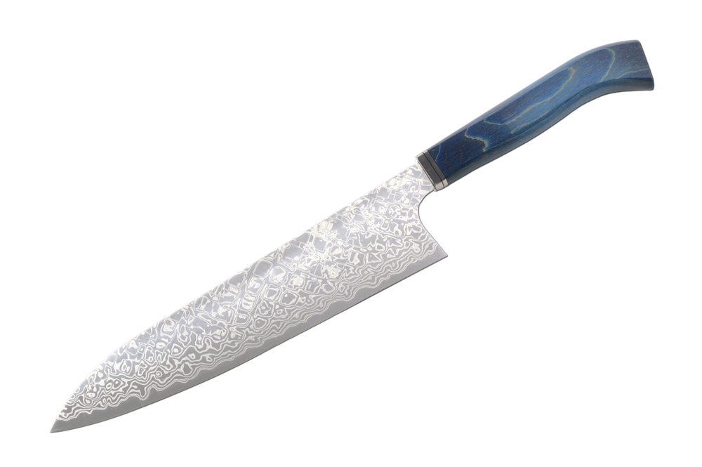 Ginga ATS-34 Nickel Damascus Western Wa- Gyuto 210mm