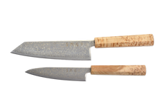 Hatsukokoro Hikari Damascus SLD Custom Amboyna Duo