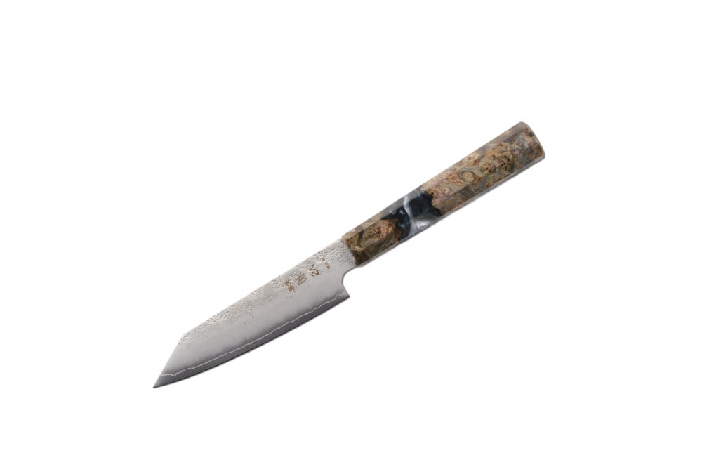 Ginrei Silver3 Nashiji Birch & Epoxy Kiri-Petty 125mm