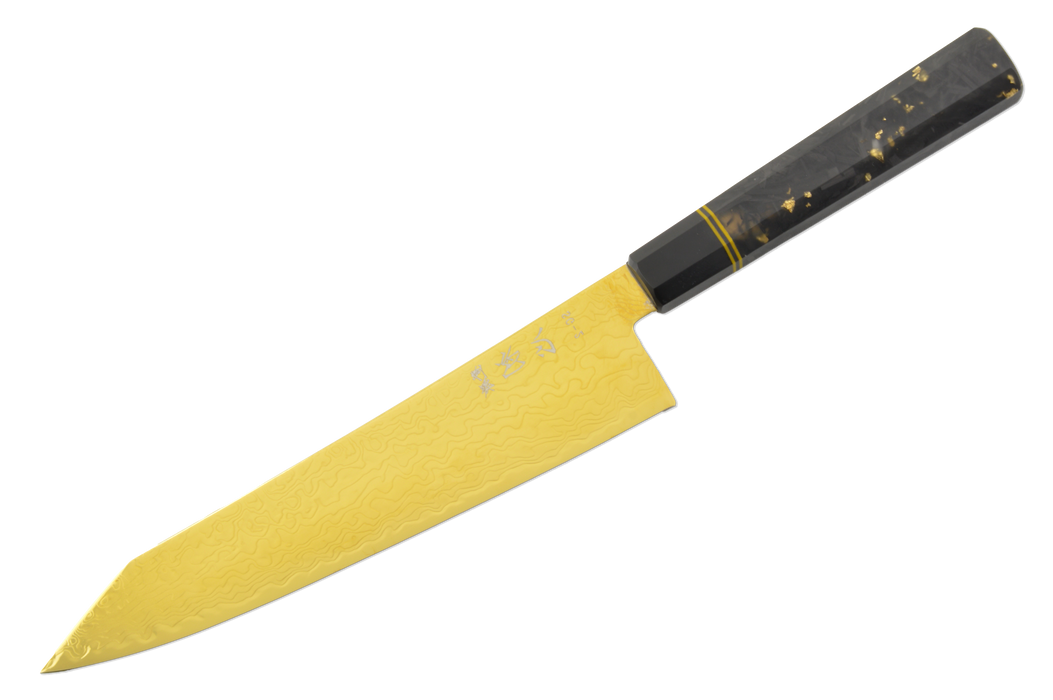 Ryuhyo Gold R2/SG2 Carbon Fiber Damascus Kiritsuke 210mm