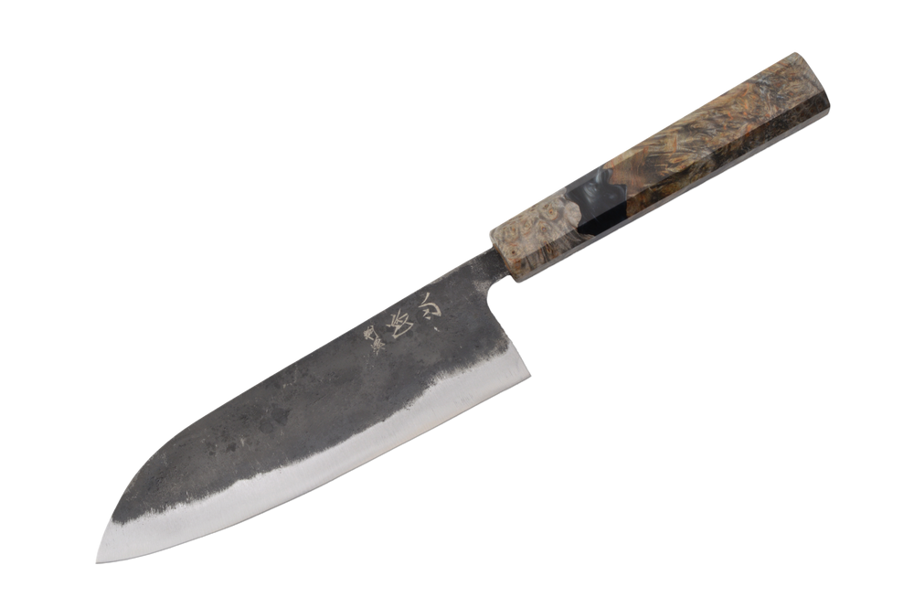 Hatsukokoro Kurogane Birch & Epoxy Santoku 165mm