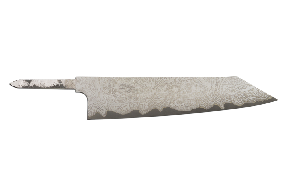 Hatsukokoro VG-XEOS Kurozome Damascus Kiritsuke 240mm (lame seule)