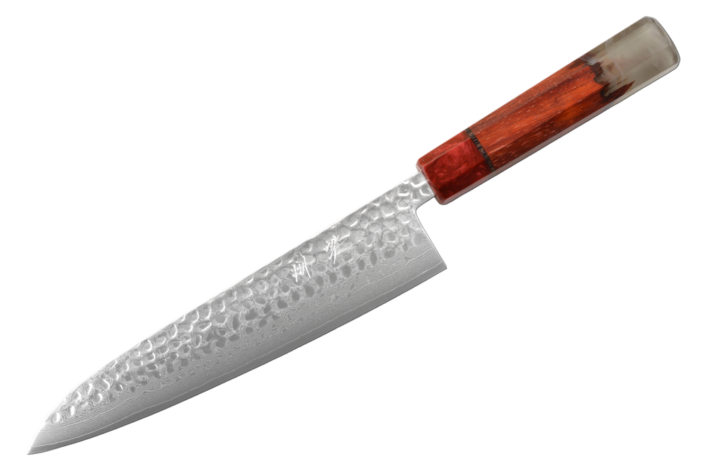 Kagami Custom Smoked Epoxy Paddock Gyuto 210mm