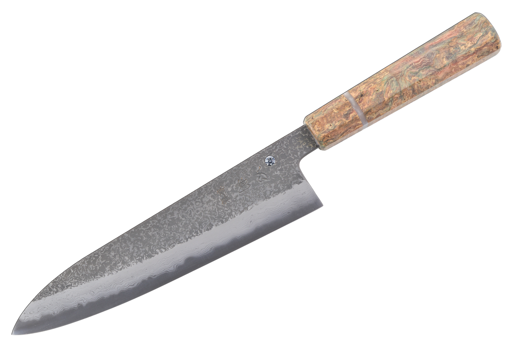 MONΛRK x Masuda Yoshihide AO1 Custom Amboyna Damascus Gyuto 230mm