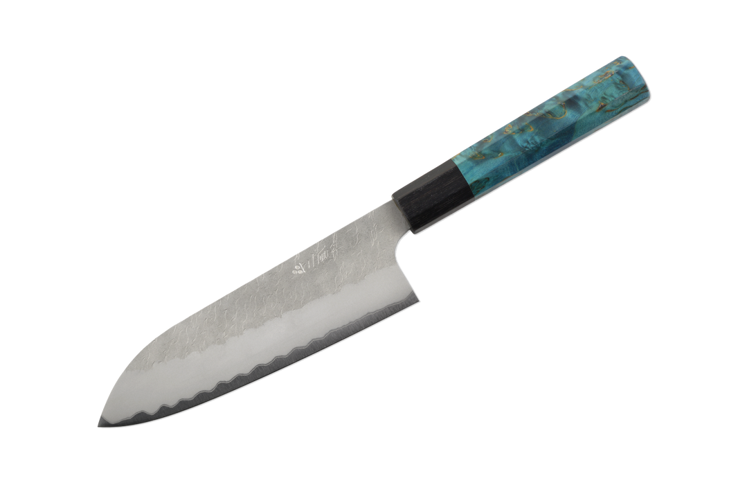 Nigara Hamono AOS Custom Blue Santoku 165mm