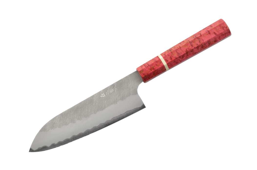 Nigara Hamono AOS Custom Red Santoku 165mm
