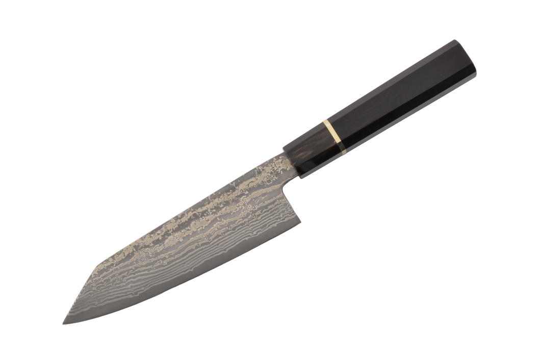 Okeya Ebony & Horn Damascus Ginsan Bunka 165mm
