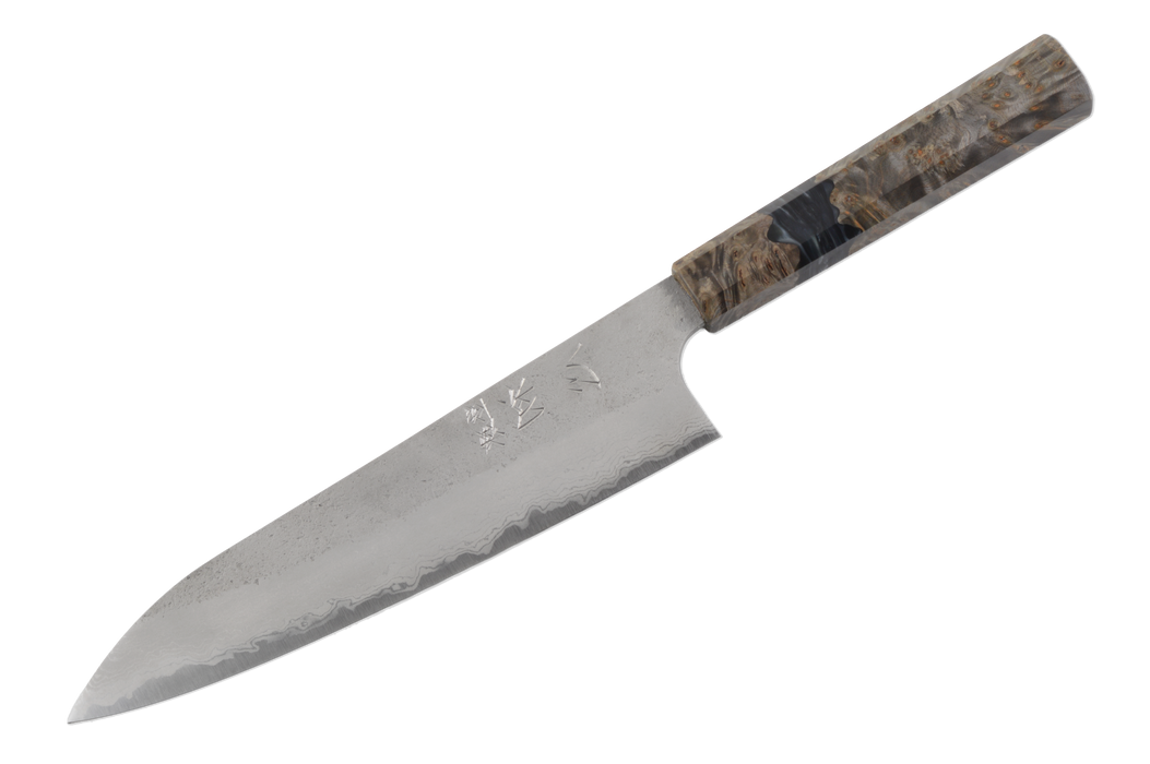 Hatsukokoro Ryusui AO2 Damascus Epoxy Gyuto 210mm