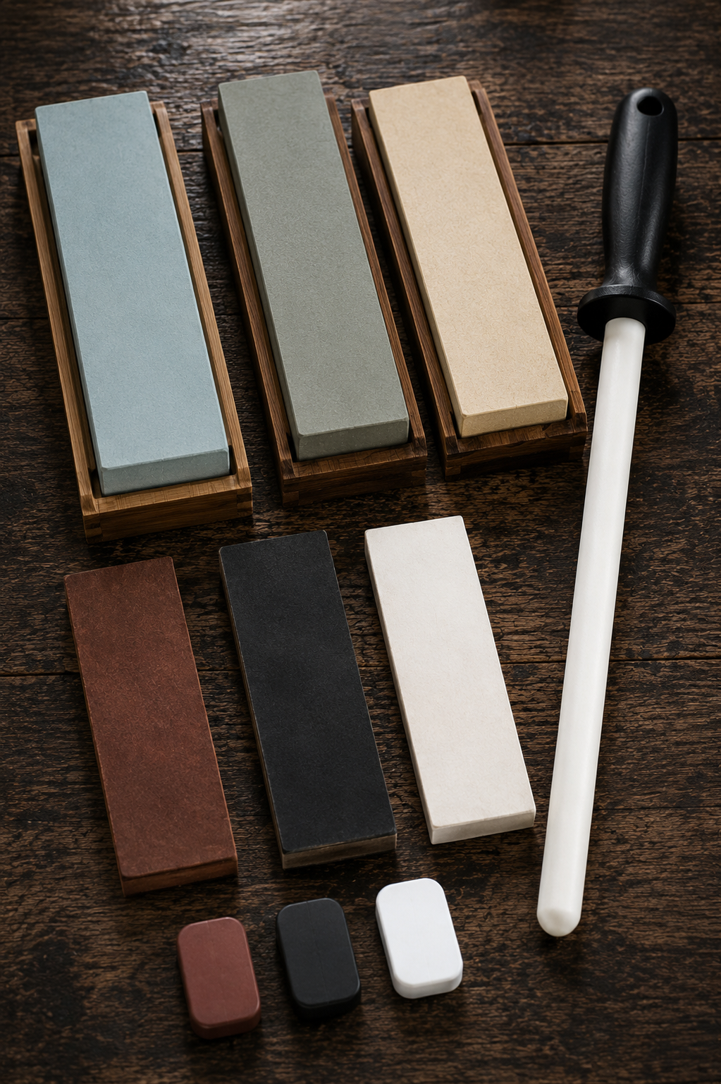 No Steel Rods or Auto-Sharpeners