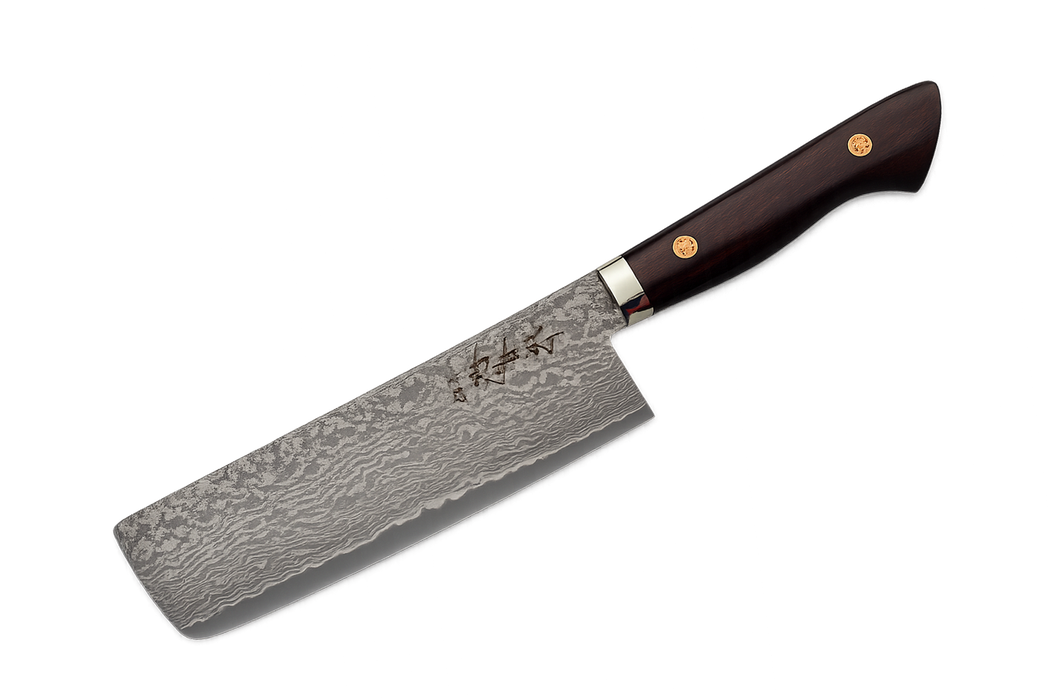 Shigeki Tanaka SG2 Black Damascus Ironwood Nakiri 165mm