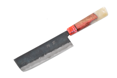 Shinka Custom Amboyna & Pearl AO2 Kurouchi Nakiri 165mm