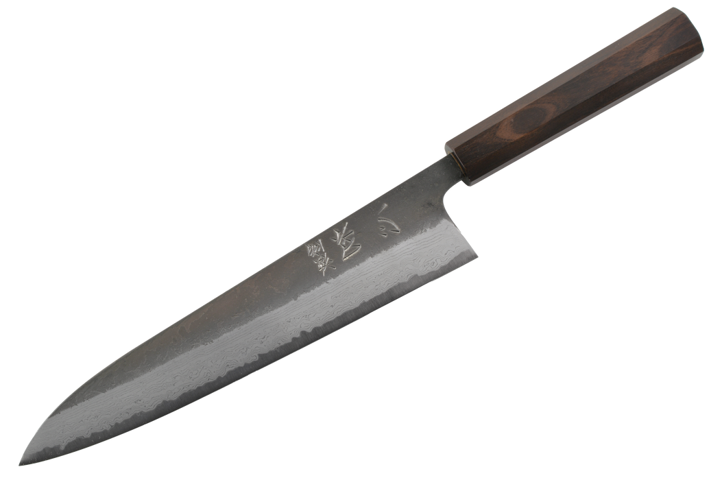 Shinkiro (Takahiro Nihei) AOS Damascus Kurouchi Ebony Gyuto 240mm