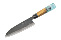 Shinka AO2 Kurouchi Skull Custom Santoku 165mm