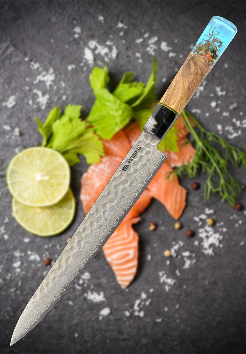 Sujihiki Custom Hanma - Japanese Meat and Fish Slicer