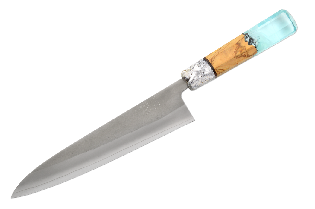 Yoshikane SKD Nashiji Custom White Gyuto 210mm
