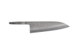 The Yoshikane SKD Nashiji Santoku 165mm (Blade Only) by Made in Japan features a wide, curved semi-stainless steel blade, shown on a plain white background.