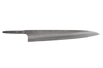 The Made in Japan Yoshikane SKD Nashiji Sujihiki 240mm (Blade Only) is a semi-stainless Japanese slicing knife blade, featuring a sharp edge and pointed tip, shown without a handle against a white background.