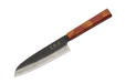 Aokitae Blue 2 Lacquered Red Sand-Finish Kurouchi Santoku 180mm - Kakushin