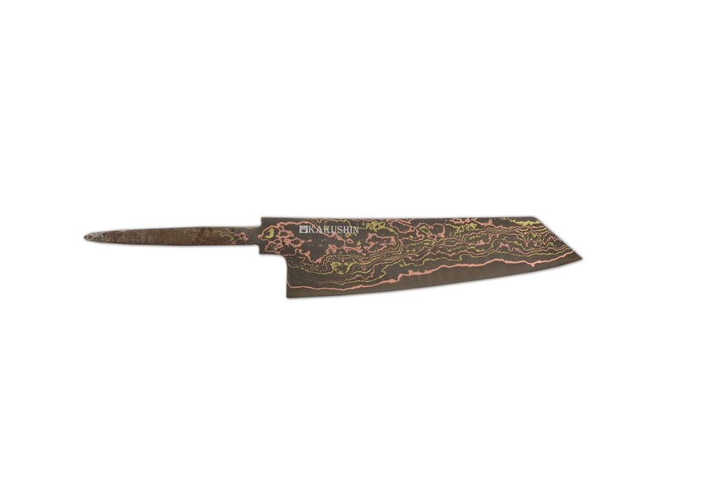 Black Damascus Bronze / Copper Xoay 52100 Petty 135mm (Blade Only) - Kakushin