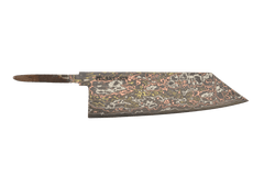 Black Damascus Bronze, Nickel, Brass Xoay 2.0 52100 Tall-Kiritsuke 210mm (Blade Only)