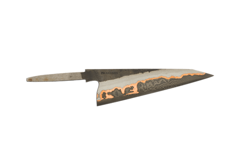 Black Damascus Copper Ko-Kiritsuke 170mm (Blade Only) - Kakushin
