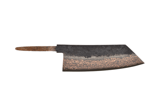Copper Damascus 2.0 Kurouchi 52100 Tall - Bunka 180mm (Blade Only) - Kakushin