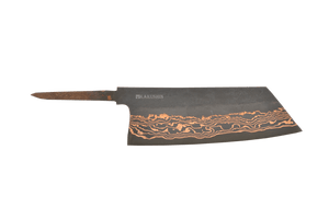 Copper Damascus Kurouchi 52100 Bunka 180mm (Blade Only)