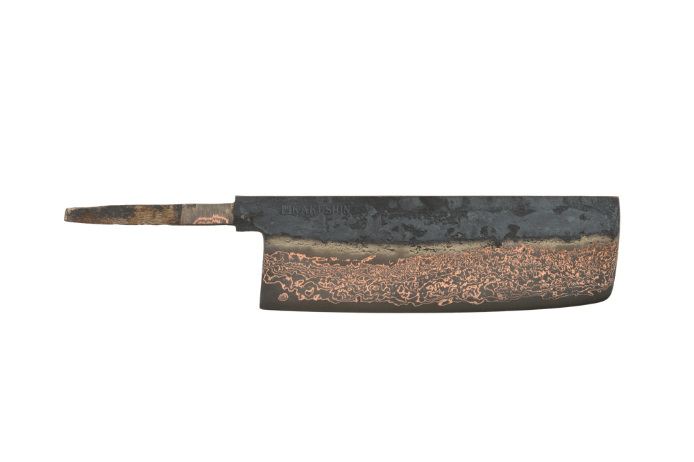 Copper Damascus Kurouchi 52100 Tall-Nakiri 180mm (Blade Only)