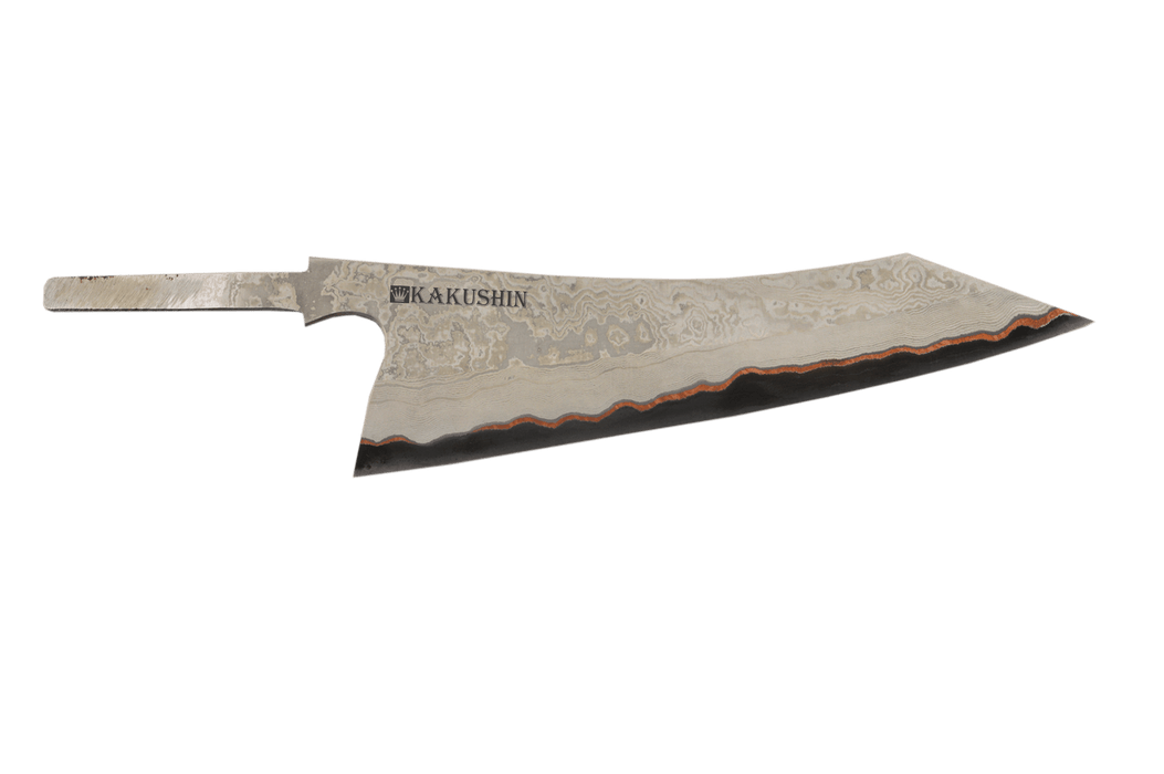 Copper Shim Damascus T10 Kiritsuke 210mm (Blade Only) - Kakushin