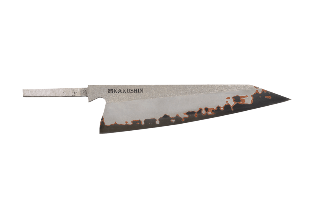 Copper Shim Stainless Clad T10 Kiritsuke 210mm (Blade Only) - Kakushin