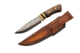 Custom Damascus 52100 Stabilized Burl Hunting Knife 145mm - Kakushin