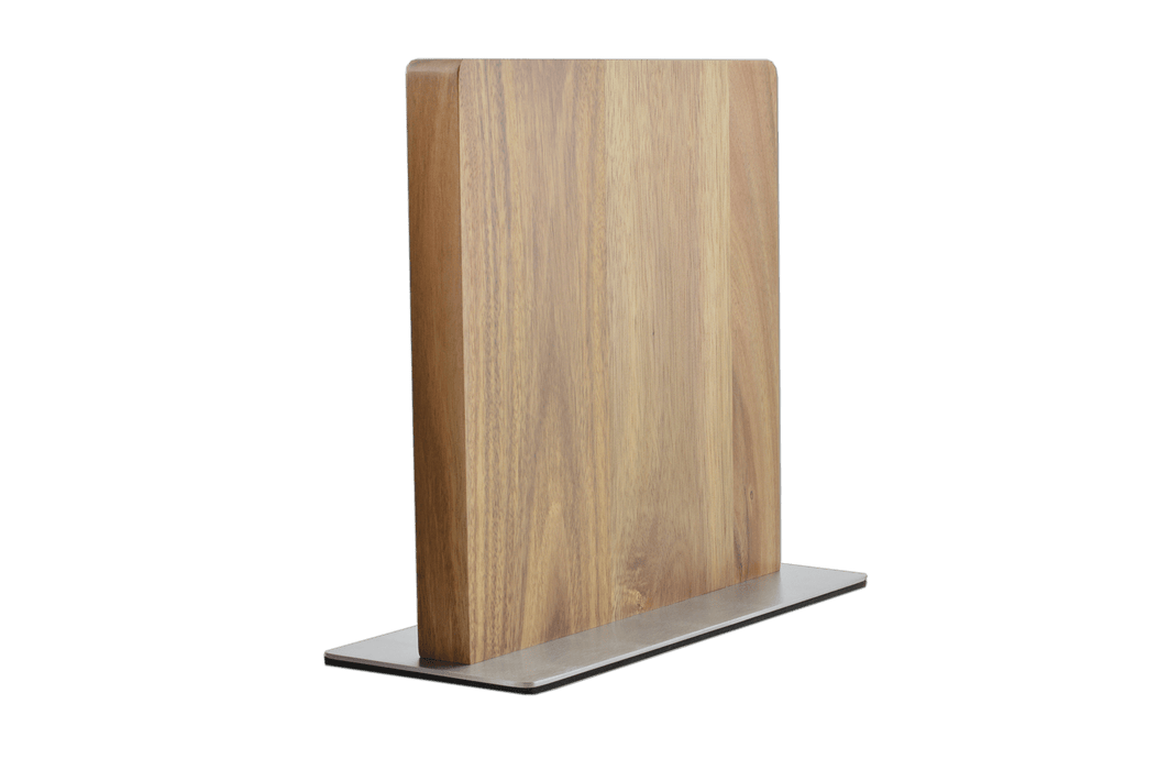 Double - Sided Acacia (Stainless) Magnetic Knife Block - Kakushin