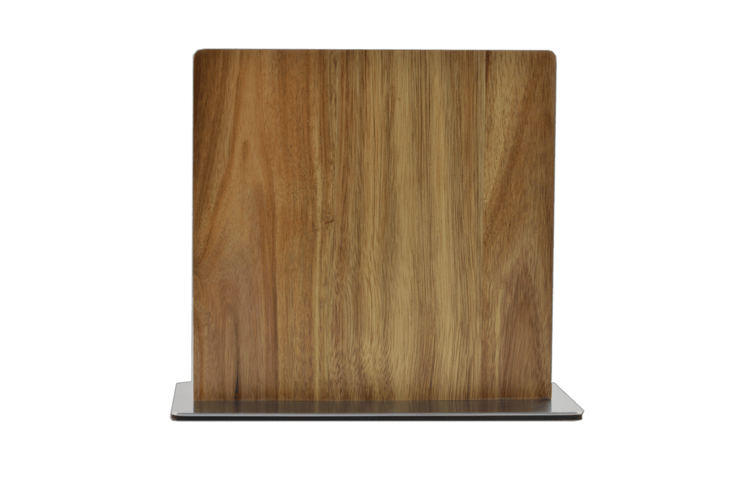 Double - Sided Acacia (Stainless) Magnetic Knife Block - Kakushin