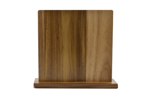 Bloc à couteaux magnétique double face en acacia (bois)