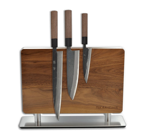 Double - Sided Walnut Magnetic Knife Block - Kakushin